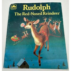 Rudolph The Red-Nosed Reindeer Vintage Golden Book Robert L May Christmas Story